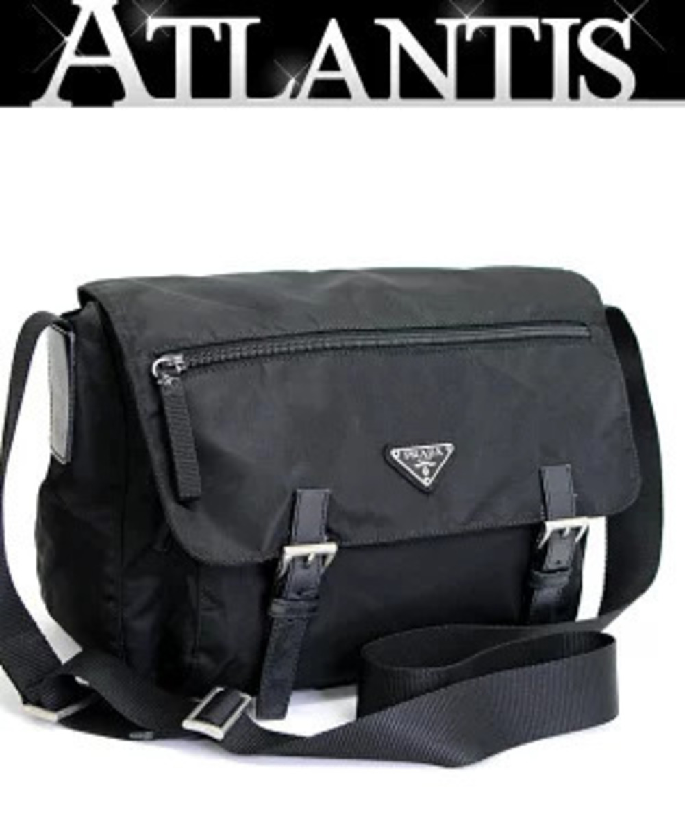Prada Triangle Shoulder Bag Black